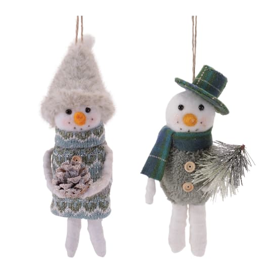 Melrose Cheerful Snowman Ornaments Set